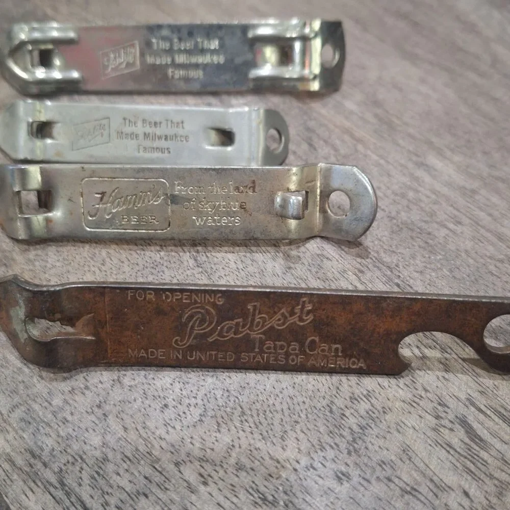 Vintage Metal Bottle Openers Beer Lot of 9 Stag, Falstaff, Pabst, Hamm, Schlitz